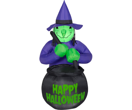 Airblown Inflatable Witch with Cauldron - Small