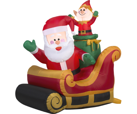 Airblown Santa with Sleigh