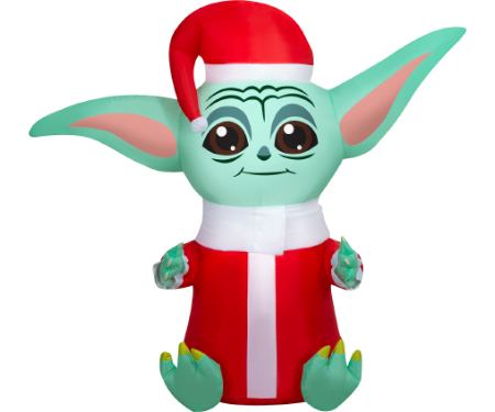 Airblown Grogu Santa