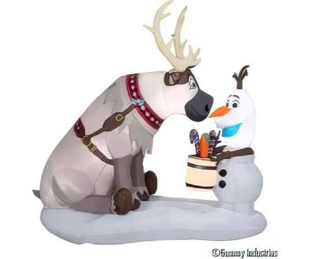 Airblown Inflatable Disney Olaf and Sven with Candy Canes - Large