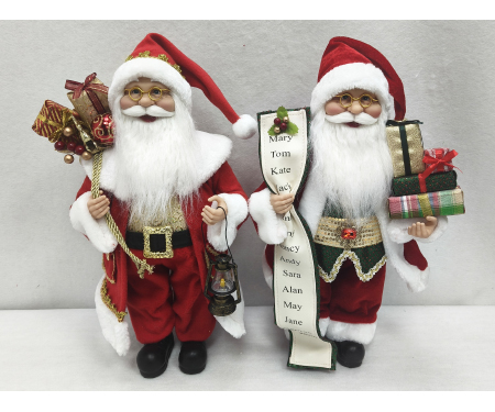 Traditional Santa - 16", 2 Assorted