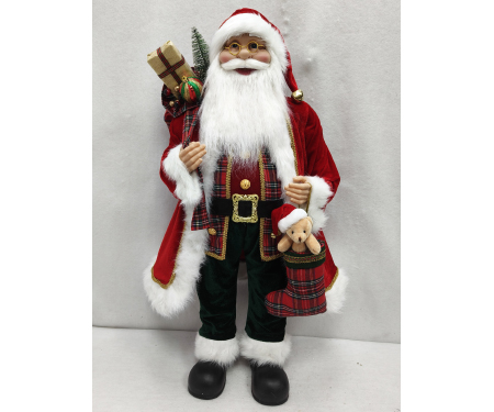 Standing Santa with Gifts and Bear - 36"