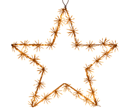 Star with White LED Cluster Lights - 30" Diameter