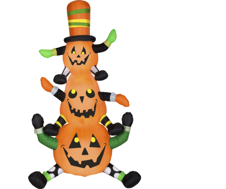 Animated Airblown Whimsy Pumpkin Stack
