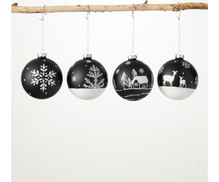 Ball Ornaments - Set of 4