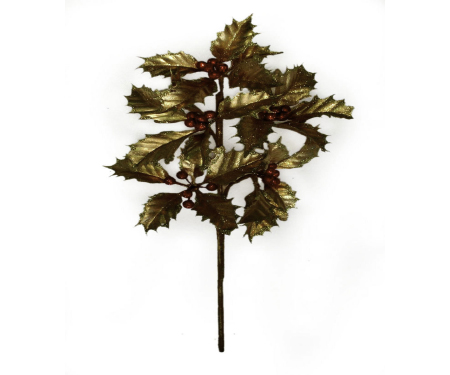 Decorative Holly Berry with Gold Picks