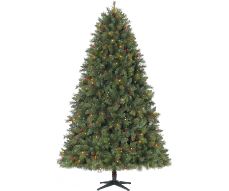 Greenland Pine Tree - 750 Multicolor Lights (7.5' H)