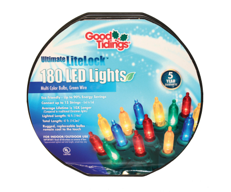 Ultimate LiteLock LED Light Set - 180 Clear Lights on Reel
