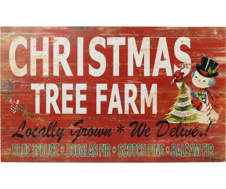 Christmas Tree Farm Wooden Plaque
