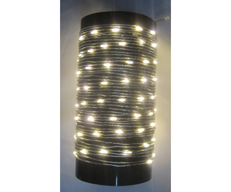 LED Wire Lights - 100 Warm White Lights, Silver Wire
