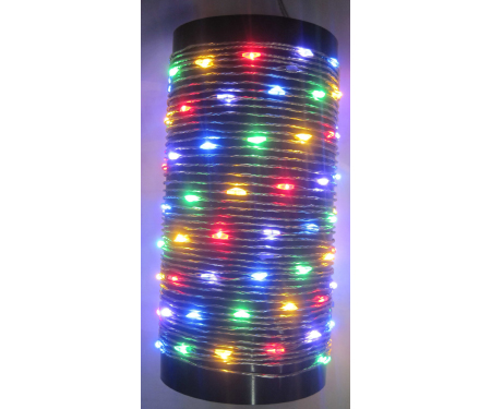 LED Wire Lights - 100 Multicolor Lights, Silver Wire