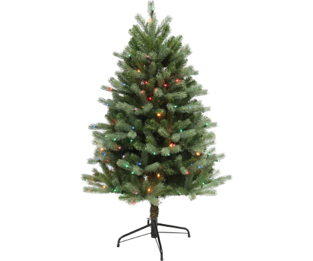 Colorado Spruce PE/PVC Tree - 200 Multicolor Lights (4.5' H)