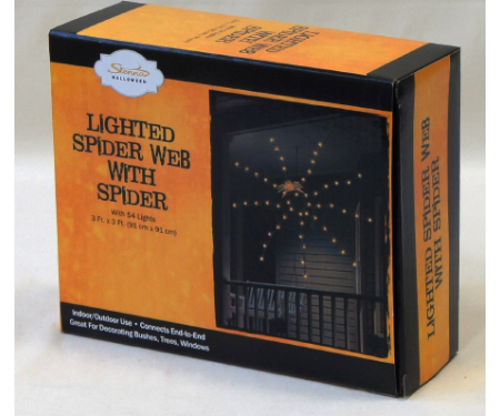 Lighted Spider Web - 3' x 3'