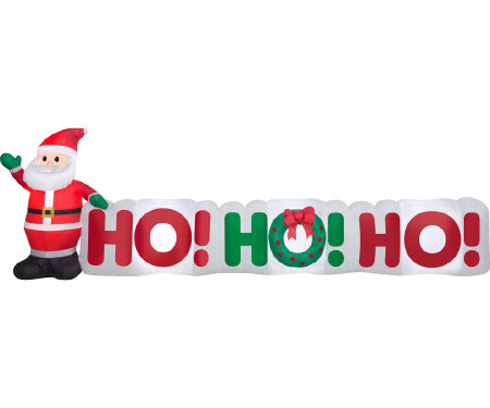 Airblown Inflatable Ho Ho Ho Sign Scene