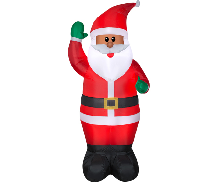 Airblown Inflatable African-American Santa - 78" H