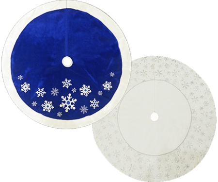 Blue and Silver Tree Skirt - 48", Assorted