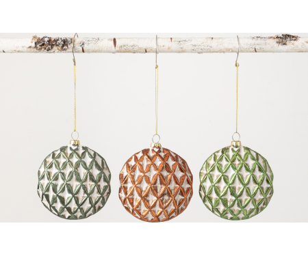 Disc Ornaments - 3 Assorted