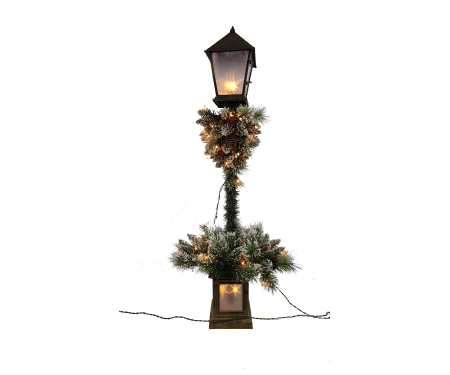 Pine Lamp Post - 40 Incandescent Lights (48" H)