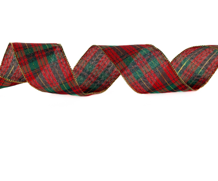 Holiday Plaid Ribbon - #9, 50 Yards