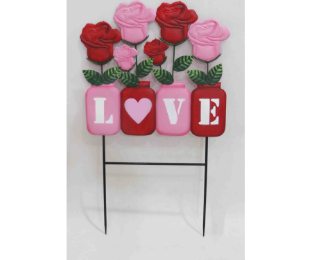 Valentine Love Yard Stake
