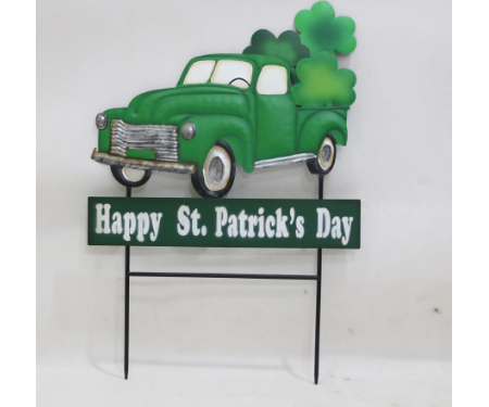 St. Patrick's Day Truck Yard Stake