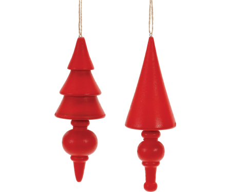 Wood Ornaments - 2 Assorted